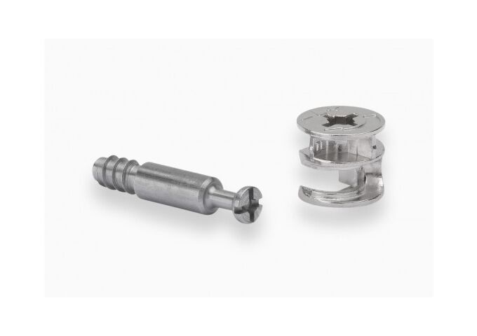 Metafranc Exzenter-Verbinder vernickelt f. Platten bis 23 mm