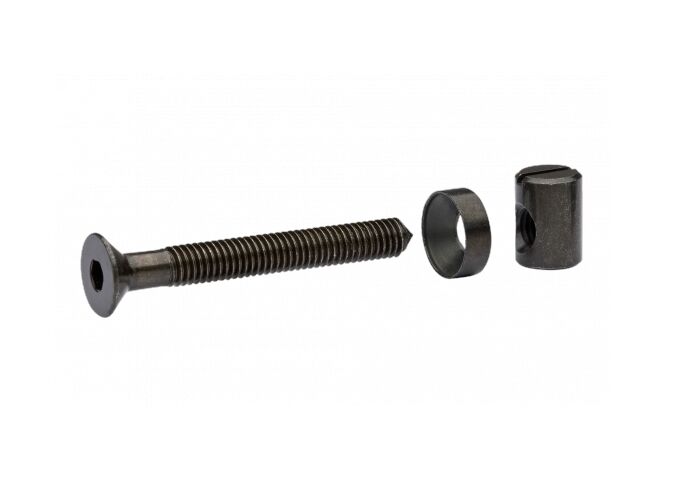Metafranc Verbindungsbeschlag M6x80 mm Stahl,schwarz, 4 St.