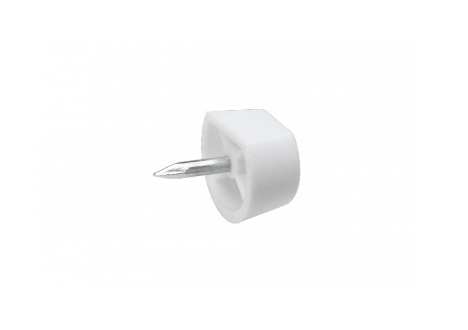 Metafranc Bodenträger mit Stahlstift Kunststoff, weiß, 20 St