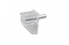 Metafranc Bodenträger 4 mm, transparent Stahlstift, 20 St.