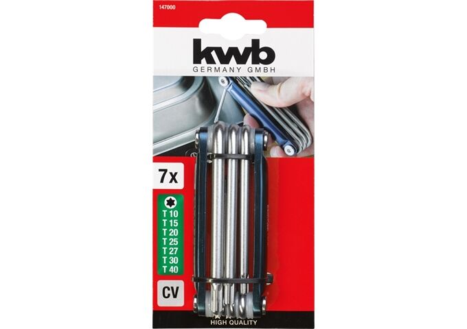 KWB Stiftschlüsselsatz TORX 7-tlg. T10-T40