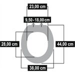 Cornat WC-Sitz Tarox, weiß, Duroplast Absenkautomatik