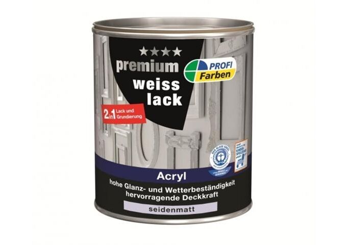 Rühl PROFI Acryl Premium Weisslack seidenmatt 750 ml