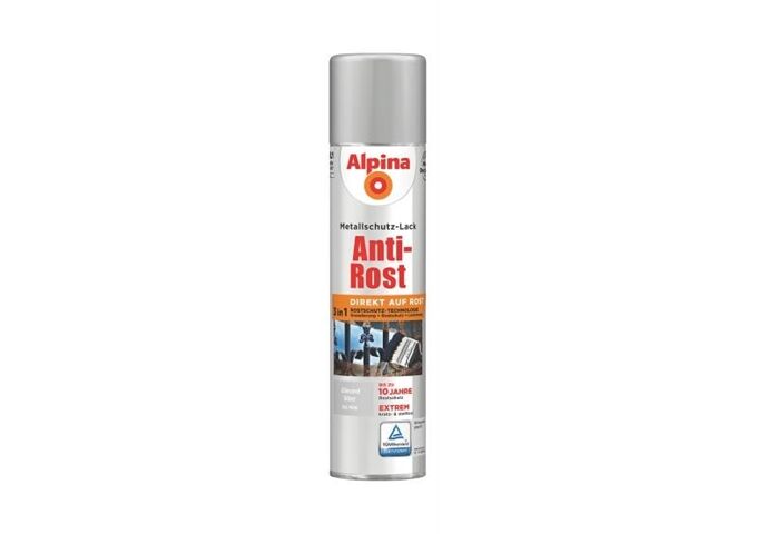 Alpina Anti Rost Spray Glänzend 400ml RAL9006 Silber