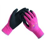  Handschuh SOFT n CARE Flora, magenta, Gr. 7, CE CA