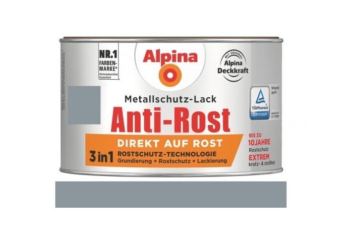 Alpina Anti Rost Glänzend 300 ml RAL 7001Hellgrau