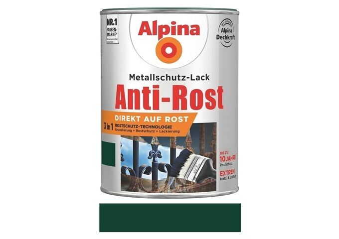 Alpina Anti Rost Glänzend 750 ml RAL 6005Dunkelgrün