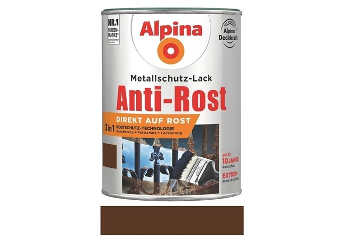 Alpina Anti Rost Glänzend 750 ml RAL 8011Braun