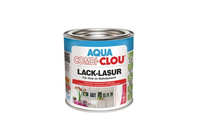 Clou Aqua Combi-Clou Lack-Lasur L17 375ml kast-braun.