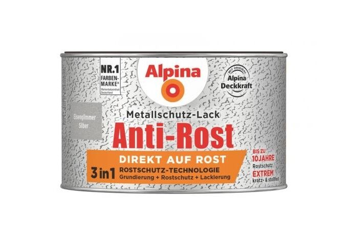 Alpina Anti Rost Eisenglimmer 300 ml ca. RAL 9006 Silber