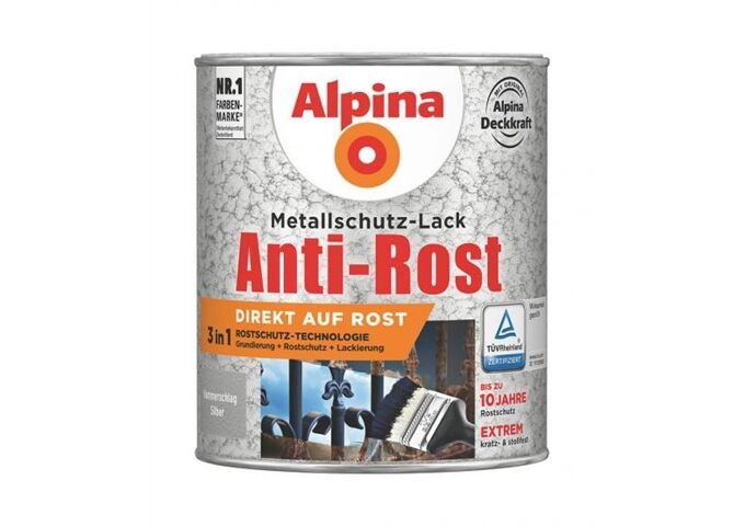 Alpina Anti Rost Hammerschlag 2,5 L ca. RAL 9006 Silber