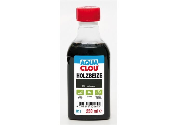 Clou Aqua-Holzbeize B11 schwarz 250 ml