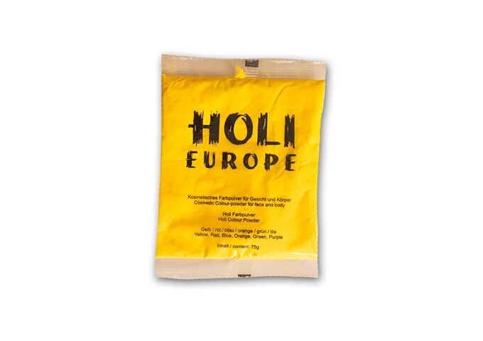 Holi Classic Farbpulver, Trockenfarbe 75g gelb