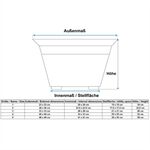 Geli Planter Nora 23cm anthrazit