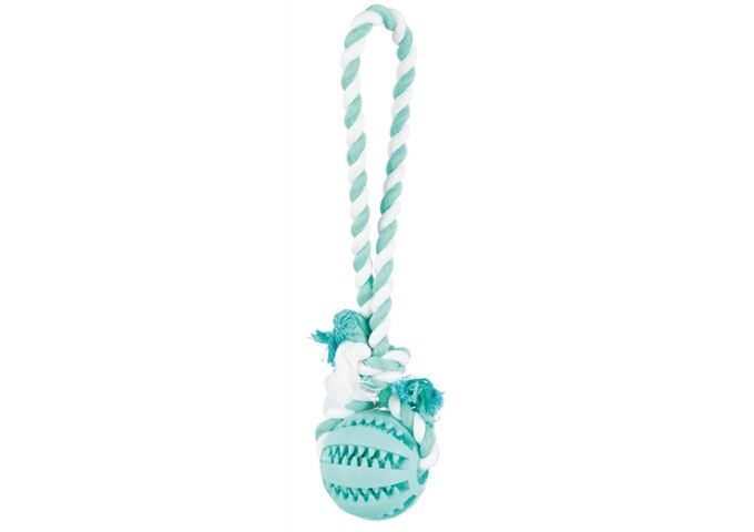 Trixie DENTAfun Ball am Tau, Naturgummi, Durchm. 7 cm