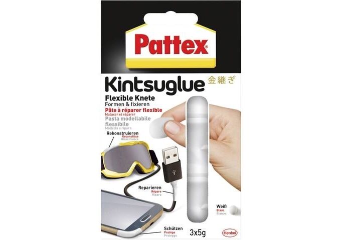 Pattex Kintsuglue weiß Flexible Knete 3 x 5 g