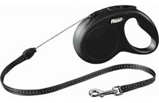 Trixie Flexi Leine Classic S, 5 m, Seil, bis 12kg schwarz