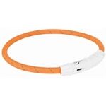 Trixie Flash Leuchtring USB L-XL ; 65 cm/ø7 mm orange