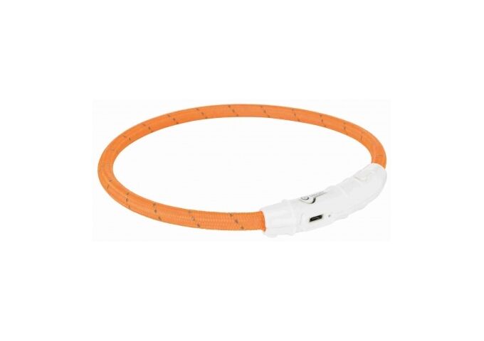Trixie Flash Leuchtring USB L-XL ; 65 cm/ø7 mm orange