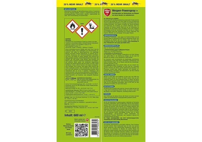 Protect Home PH Wespen-Powerspray + FormineX 600 ml