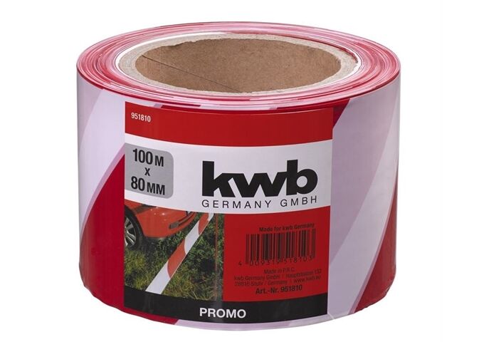 KWB Absperrband rot-weiss 100 m