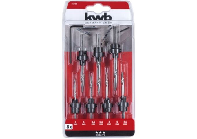 KWB Aufstecksenkbohrer-Satz 8-tlg. 3-6mm