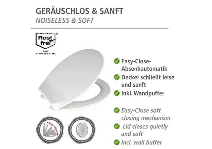 Wenko WC-Sitz Kos, Easy Close Thermoplast
