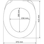 Wenko WC-Sitz Samos weiss,Easy Close, Duroplast