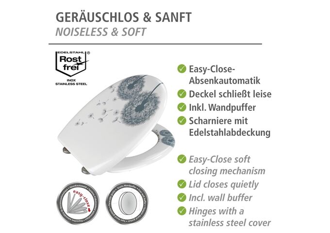 Wenko WC-Sitz Astera, Easy Close Duroplast