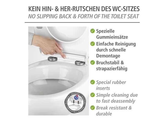 Wenko WC-Sitz Astera, Easy Close Duroplast