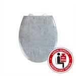 Wenko WC-Sitz Mod. Concrete Easy Clo se Duroplast