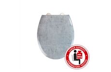 Wenko WC-Sitz Mod. Concrete Easy Clo se Duroplast