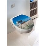 Wenko WC-Sitz Strandkorb, Duroplast Acryl