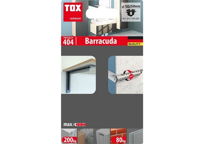 TOX Spreizdübel Barracuda 10/50, 8 St.