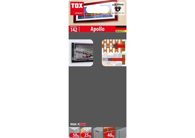 TOX Allzweck-Rahmendübel Apollo 8/60, 6St.