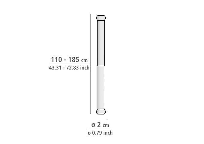 Wenko Teleskop-Duschstange weiß 110-185 cm