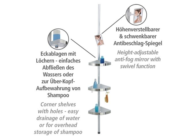 Wenko Teleskop-Duschecke Premium