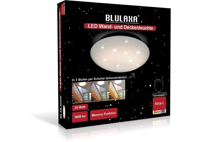 Blulaxa LED Wand- u. Deckenl. Aina-L Sternenh.24W 1600lm S