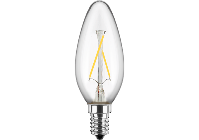 Blulaxa LED Filament Lampe C35 E14 2,5W 250lm WW