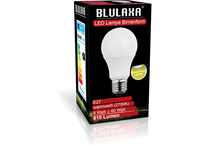 Blulaxa LED SMD Lampe A60 8W 810 lm WW