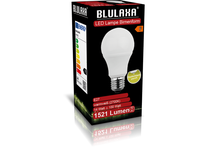 Blulaxa LED SMD Lampe A60 E27 14W 1521 lm WW