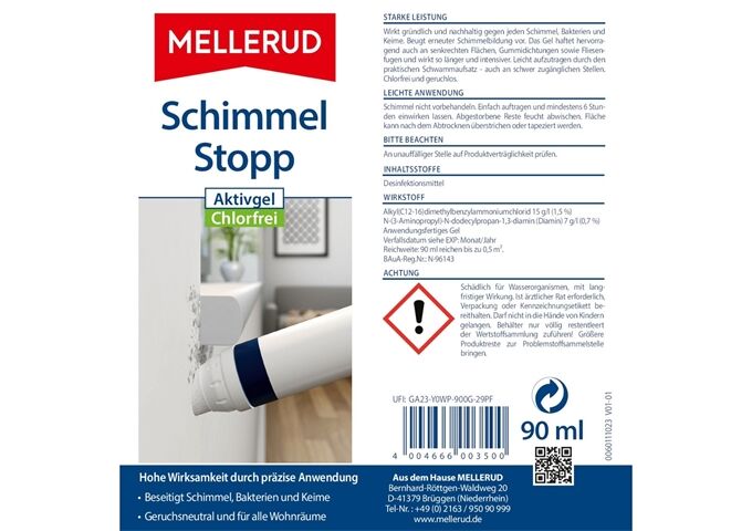 Mellerud Schimmel Stopp Aktivgel Chlorfrei 90 ml