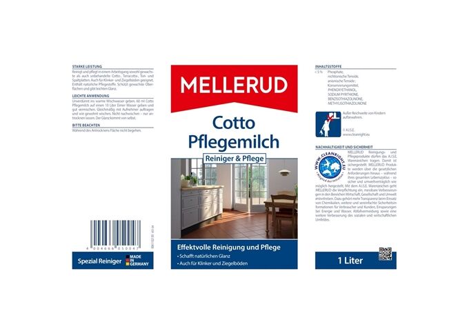 Mellerud Cotto Pflegemilch Reiniger & Pflege1,0 L