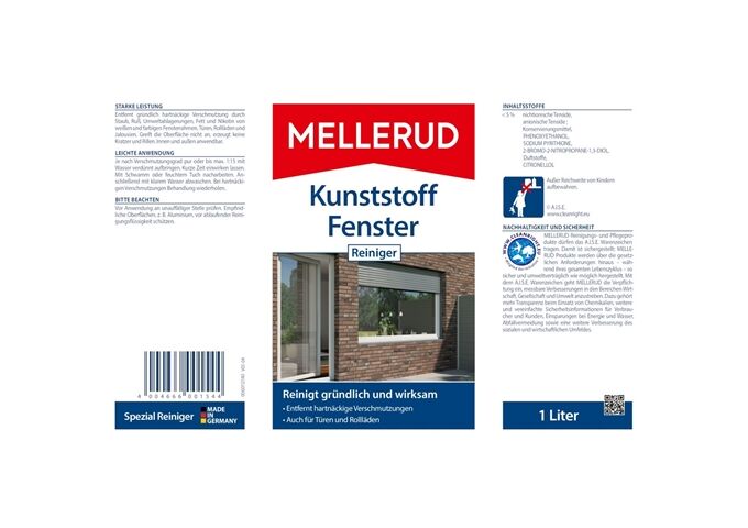 Mellerud Kunststoff Fenster Reiniger 1,0 l