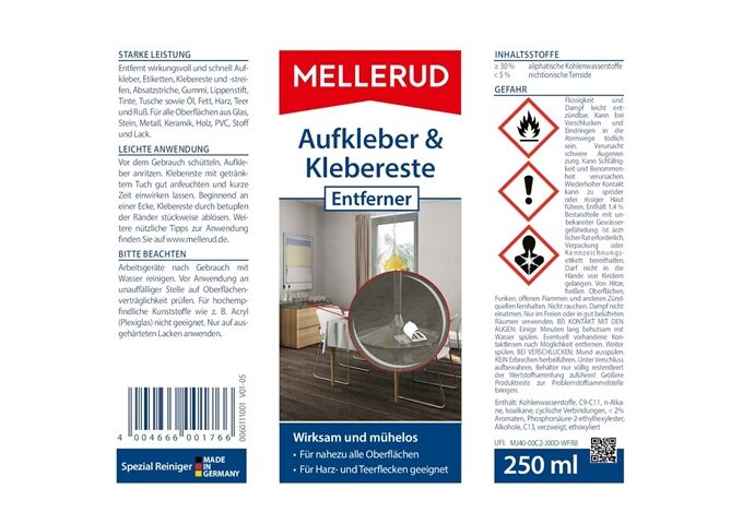 Mellerud Aufkleber & Klebereste Entferner 0,25 L