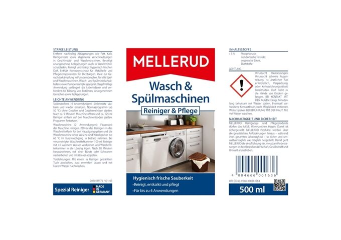 Mellerud Wasch & Spülmaschinen Reiniger & Pflege 0,5 L