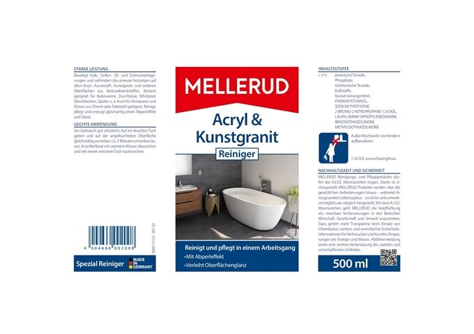 Mellerud Acryl & Kunstgranit Reiniger 0,5 L