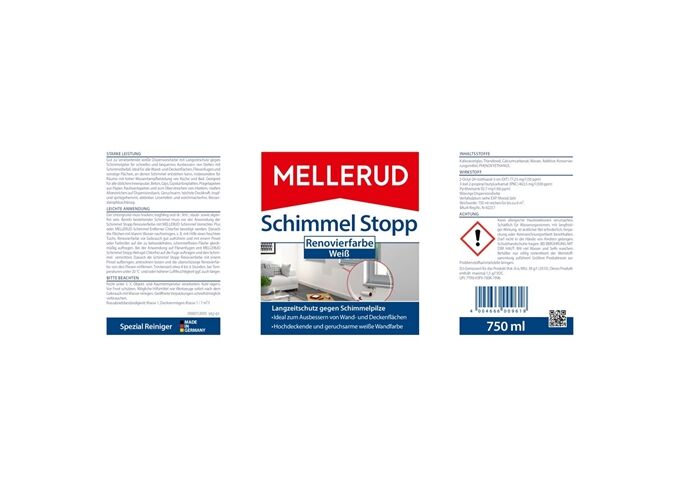 Mellerud Schimmel Stopp Renovierfarbe 0,75 L