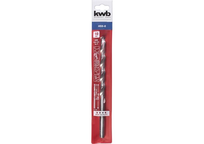 KWB HSS-Spiralbohrer DIN340 lang D10.0mm