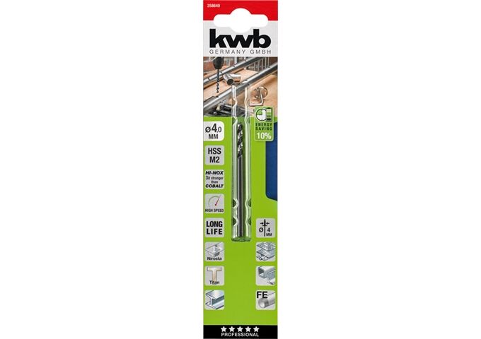 KWB HI-NOX HSS-Spiralbohrer D4.0mm